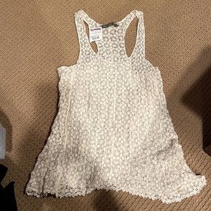 Finn& Clover size L macrame cream colored tank top 100% cotton. Brand new w tags